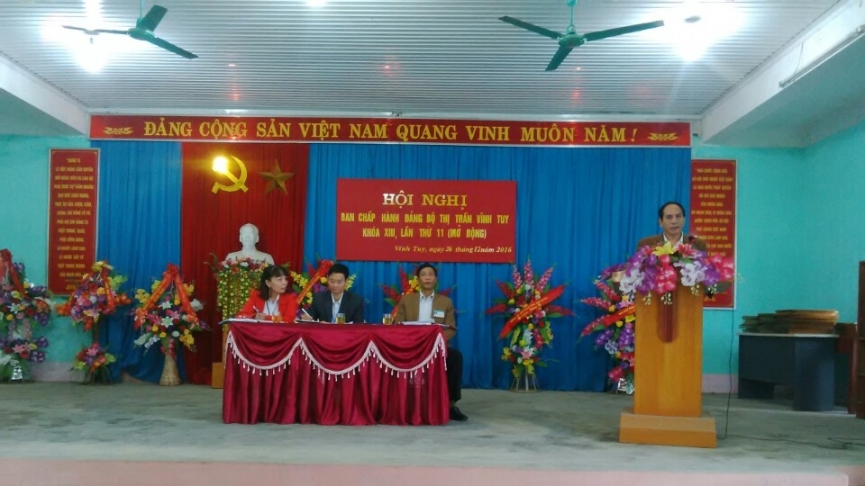 Thị trấn Vĩnh Tuy: Tổ chức Hội nghị Ban Chấp hành lần thứ 11